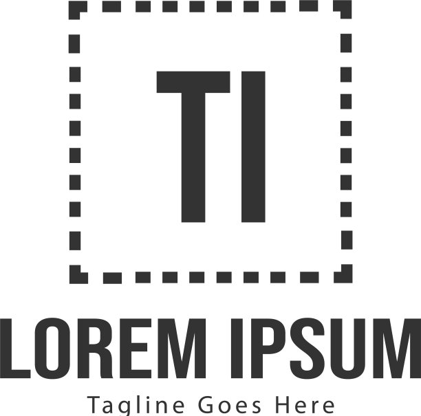 字母TI现代框架logo模板图片下载