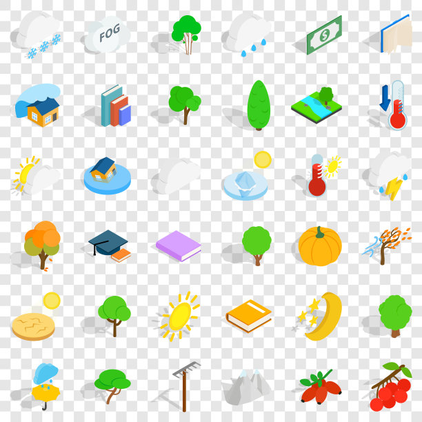 森林图标设置等距样式图片下载