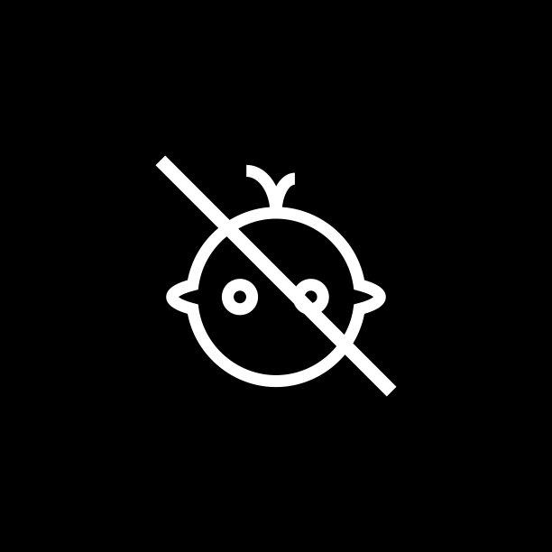 停止或禁止标志与子图标隔离在黑色图片下载