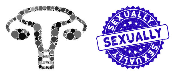 用窘迫性密封拼贴阴道图标图片下载