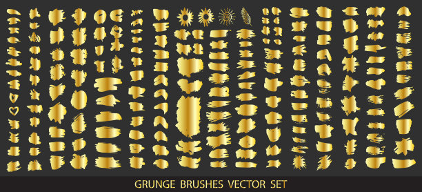 设定金漆笔刷笔触图片下载