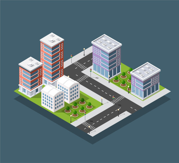 等距街区图片下载