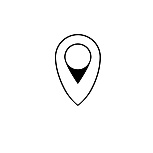 细线谷歌地图导航GPS图标图片下载