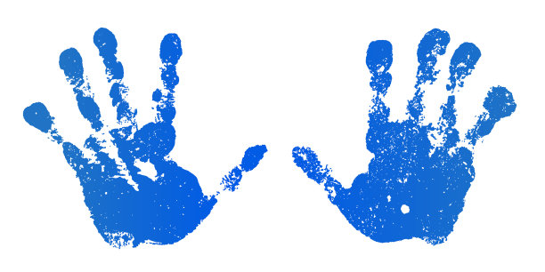 手漆印刷集孤立的白色背景图片下载