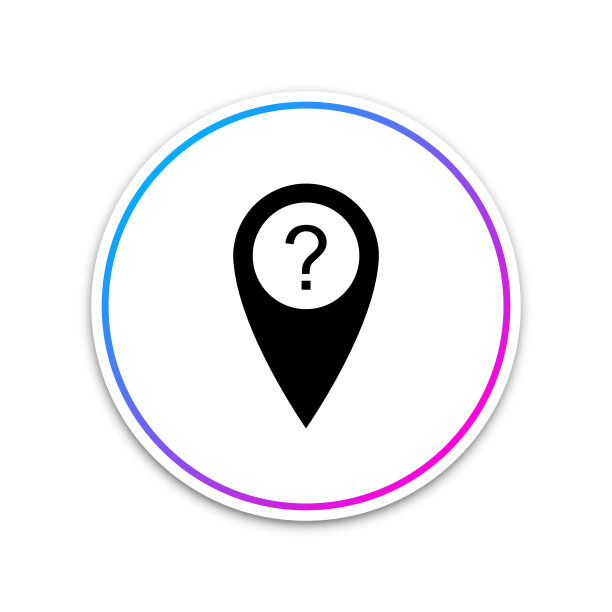 映射指针与问题符号图标隔离图片下载