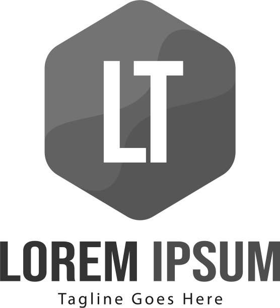 带有现代框架的字母LT logo模板图片下载