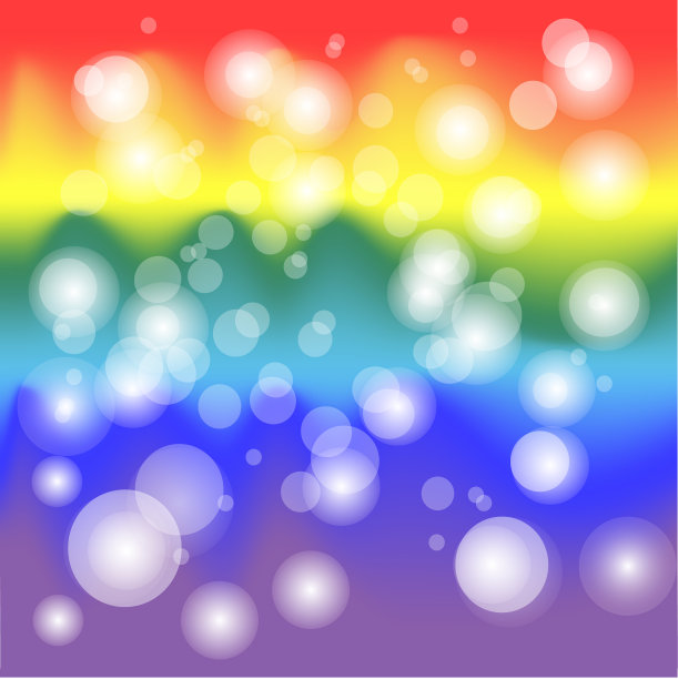 彩虹抽象背景与散景效果图片下载