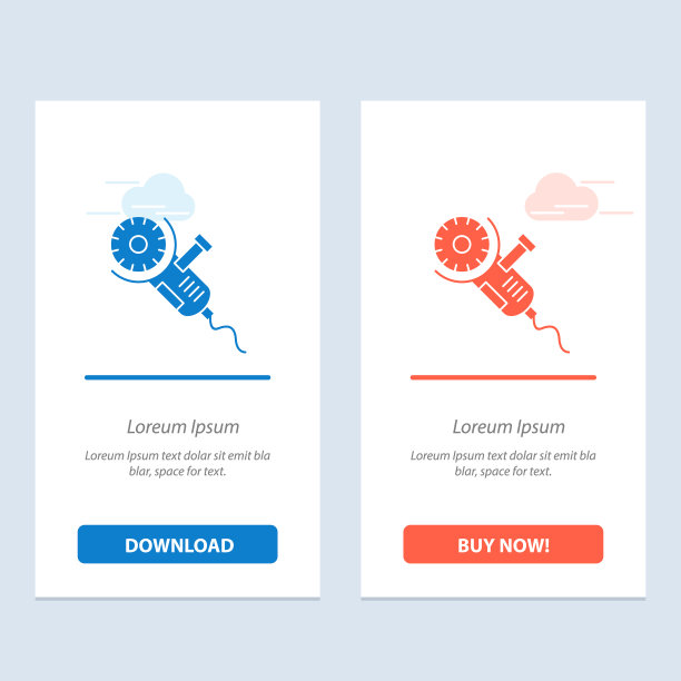 电锯圆锯电动工具刀片蓝色和红色图片下载