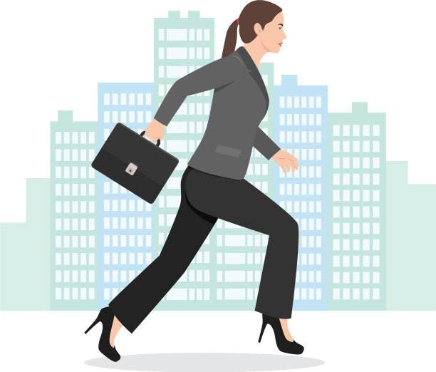 一个拿着公文包的女商人图片下载