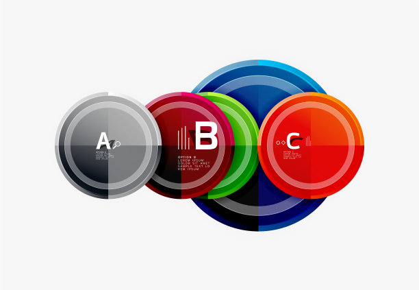 圆形几何抽象背景模板图片下载