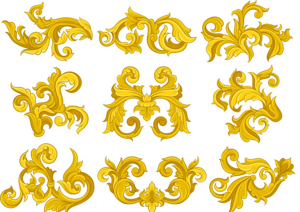 一套复古巴洛克风格的精美饰品图片下载