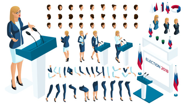 创建你的等距人物3d女人图片下载