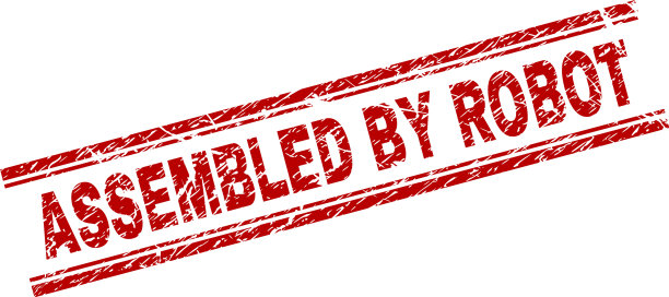 垃圾纹理组装机器人印章印章图片下载