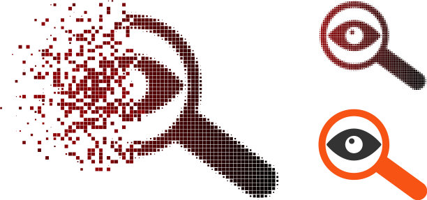 分解像素半色调调查图标图片下载