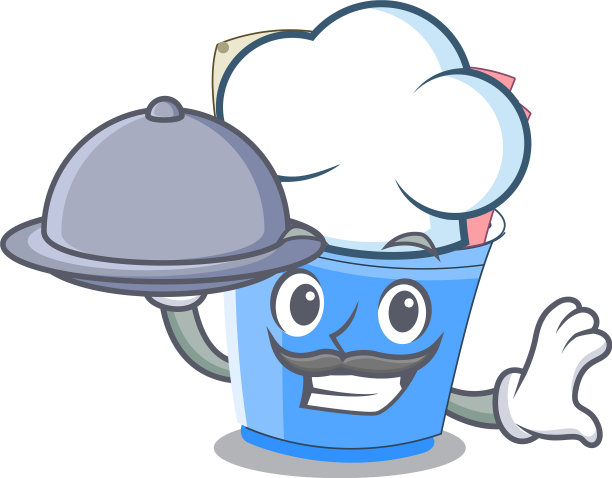 厨师在杯子上吃冰淇淋卷图片下载