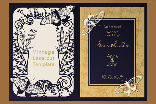 激光切割纸的婚礼花设计图片下载