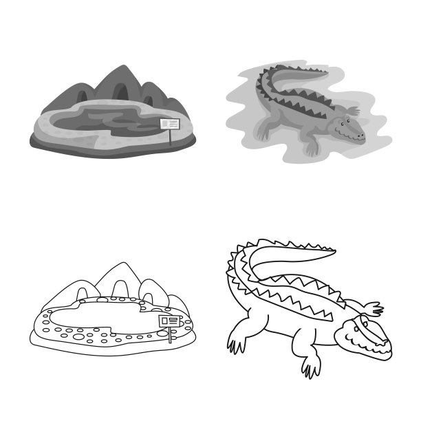 孤立对象的性质和有趣的标志集图片下载