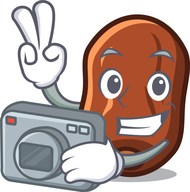 摄影师约会水果吉祥物卡通图片下载