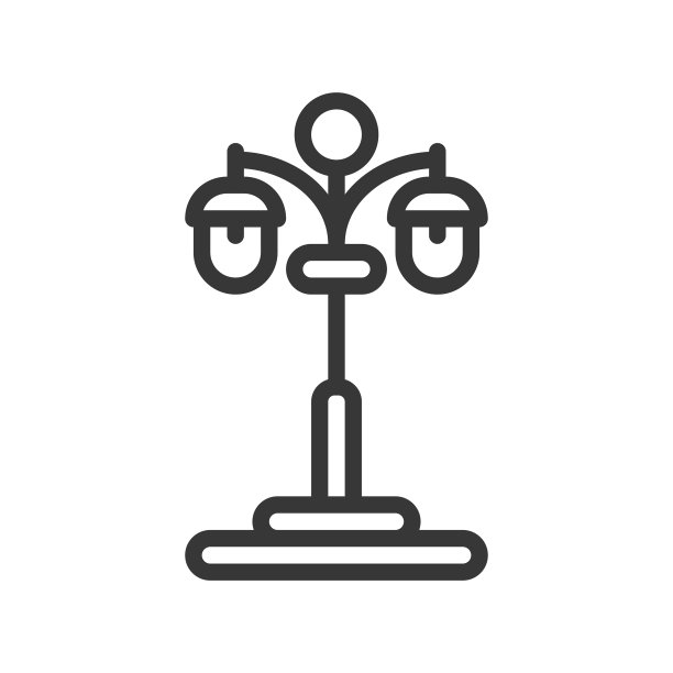 灯笼或灯具图标线条样式可编辑笔触图片下载