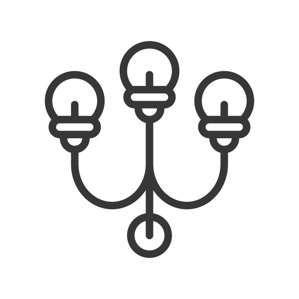 灯笼或灯具图标线条样式可编辑笔触图片下载