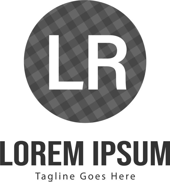 首字母LR现代框架标志模板图片下载