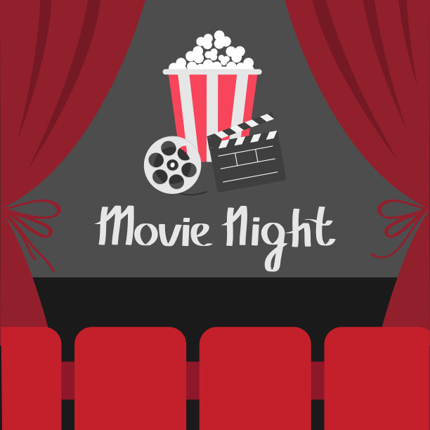 拍板电影卷轴爆米花打开豪华红色图片下载