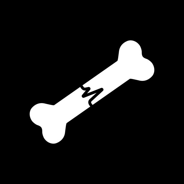 骨折图标上的黑色背景轮廓图片下载