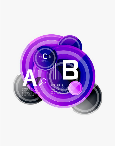 圆形几何抽象背景模板图片下载