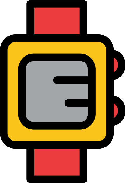 手表学校的时钟平面颜色图标图标图片下载