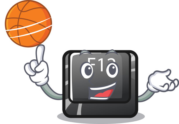 键盘吉祥物上有篮球按钮f12图片下载