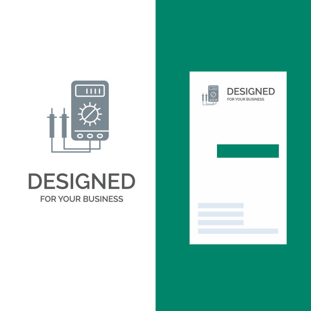 电压表安培瓦特数字测试仪灰色标志图片下载