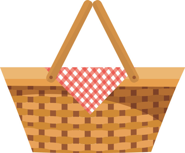 孤立野餐篮设计图片下载