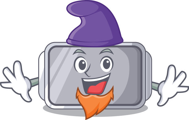 小精灵烤盘质量对孤立吉祥物图片下载