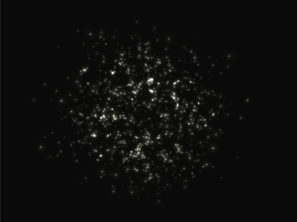 一簇大小不同的发光的灯图片下载