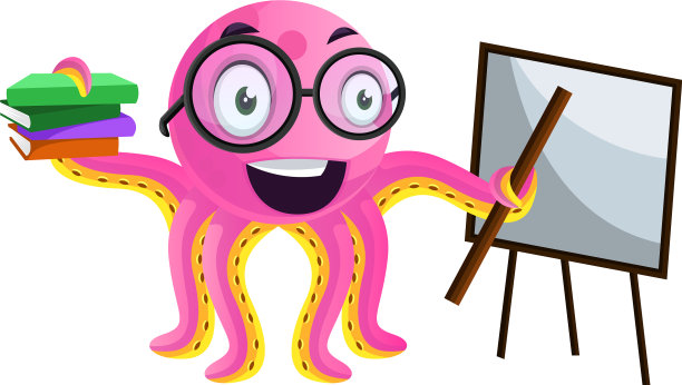 章鱼老师抱着白鲸上课图片下载