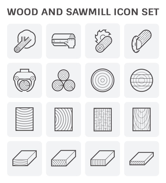 木头锯木厂图标图片下载