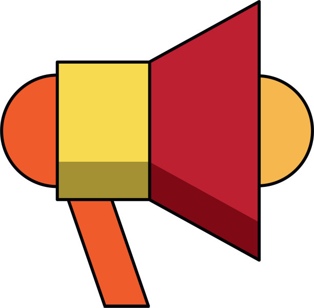 喇叭广告符号孤立图片下载