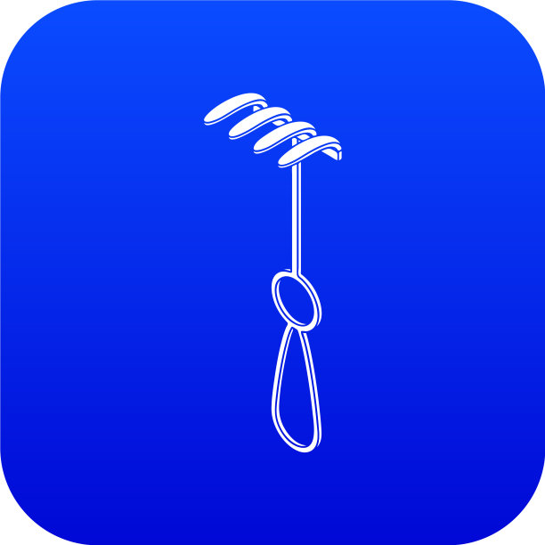 医疗尖钩图标蓝色图片下载