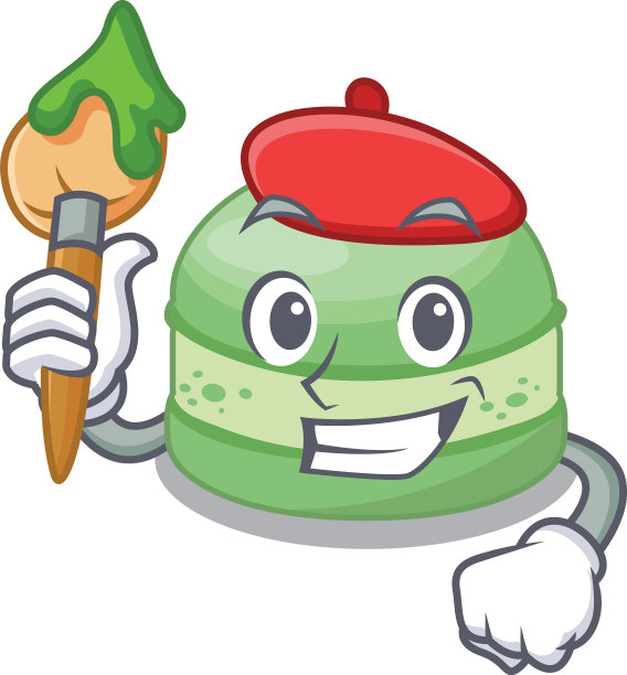 艺术家开心果蛋糕在碟卡通图片下载