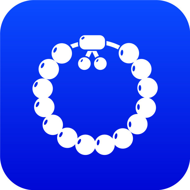 迷人的宝石手镯图标蓝色图片下载