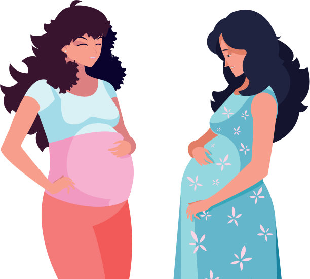 一对漂亮的孕妇角色图片下载