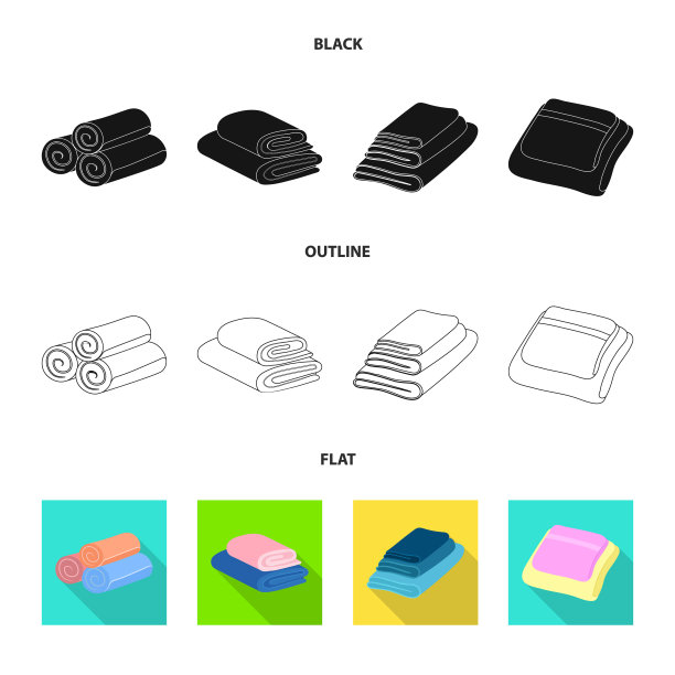 孤立对象软和干净的标志集合图片下载
