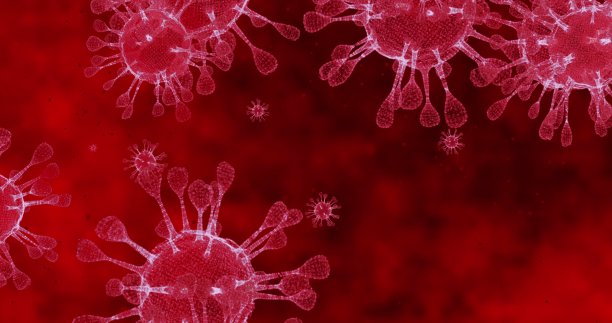 冠状病毒细胞COVID-19传染病。疾病的快速传播。高浓度的冠状病毒。3D渲染3D插图3D渲染图片下载