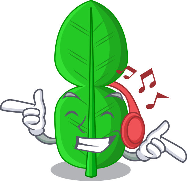听音乐，佛手柑叶在一个人物搞笑图片下载