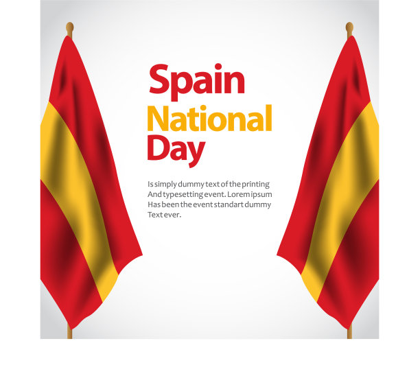 西班牙国庆日模板设计图片下载