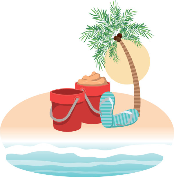 白色背景下有椰子的棕榈树图片下载