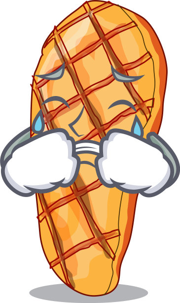 哭泣烤鸡与混合沙拉卡通图片下载