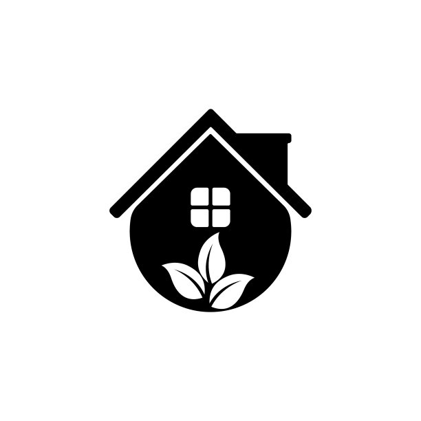 生态屋自然标志设计模板图片下载