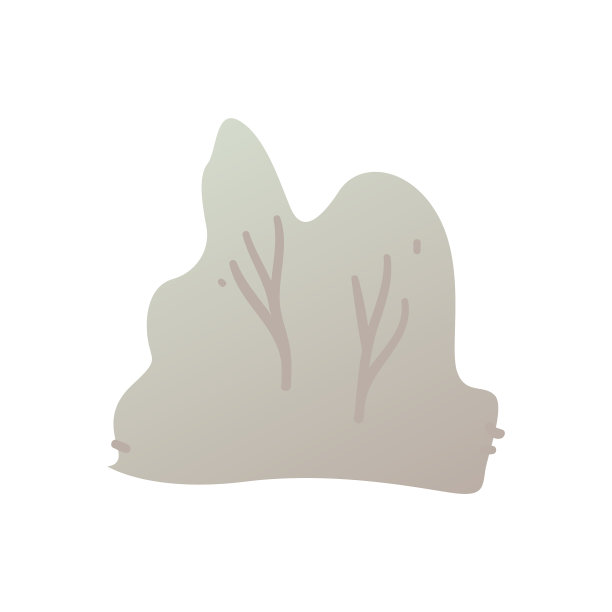 摘要绿树植物卡通图标图片下载