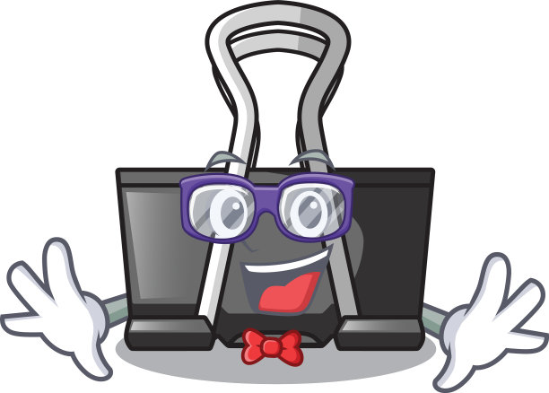 极客活页夹上孤立的卡通图片下载